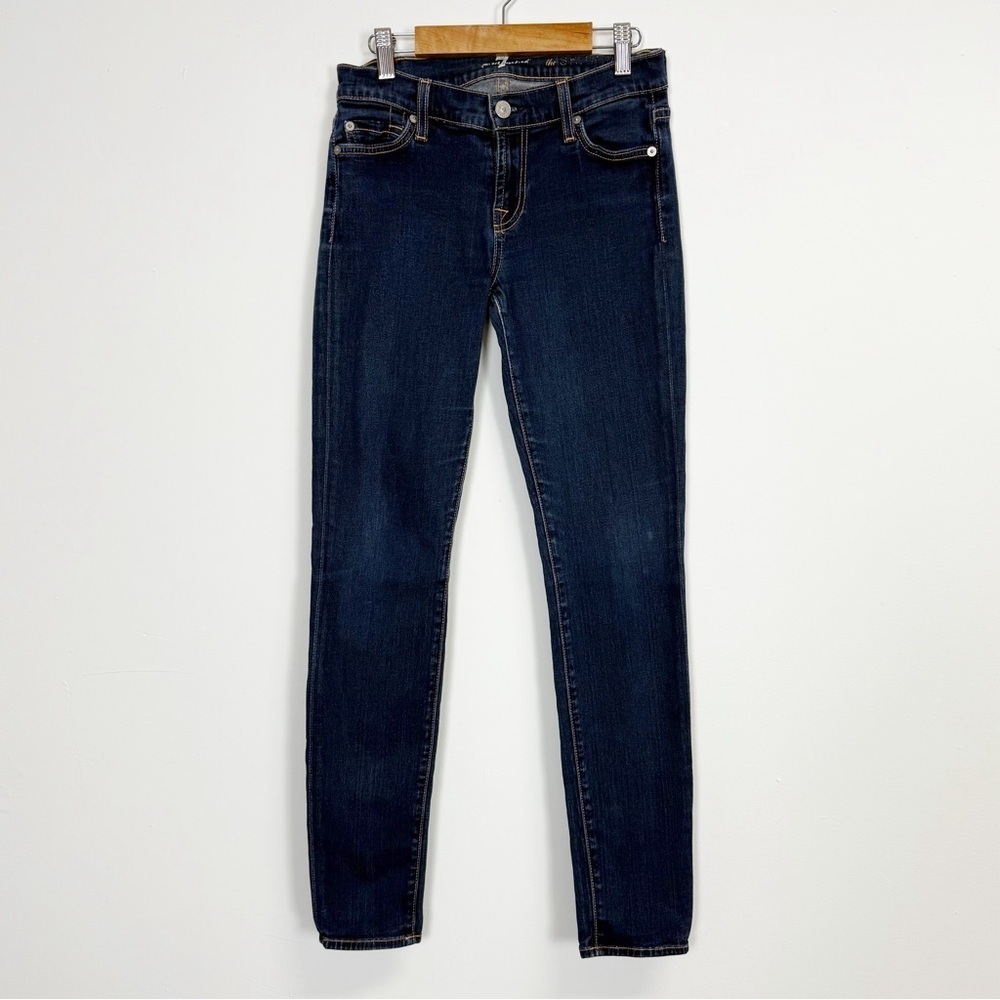 7 For All Mankind Jeans Womens 25 Blue The Skinny Stretch Denim
